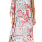 Sakkas Dora Women's One Shoulder Short Sleeve Casual Elegant Maxi Dress with Print