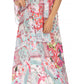 Sakkas Dora Women's One Shoulder Short Sleeve Casual Elegant Maxi Dress with Print