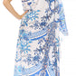 Sakkas Dora Women's One Shoulder Short Sleeve Casual Elegant Maxi Dress with Print