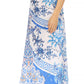 Sakkas Dora Women's One Shoulder Short Sleeve Casual Elegant Maxi Dress with Print