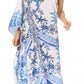 Sakkas Dora Women's One Shoulder Short Sleeve Casual Elegant Maxi Dress with Print