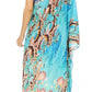 Sakkas Dora Women's One Shoulder Short Sleeve Casual Elegant Maxi Dress with Print