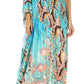 Sakkas Dora Women's One Shoulder Short Sleeve Casual Elegant Maxi Dress with Print