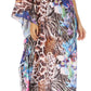 Sakkas Dora Women's One Shoulder Short Sleeve Casual Elegant Maxi Dress with Print
