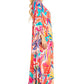 Sakkas Dora Women's One Shoulder Short Sleeve Casual Elegant Maxi Dress with Print