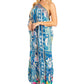 Sakkas Dora Women's One Shoulder Short Sleeve Casual Elegant Maxi Dress with Print