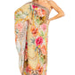 Sakkas Dora Women's One Shoulder Short Sleeve Casual Elegant Maxi Dress with Print