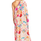 Sakkas Dora Women's One Shoulder Short Sleeve Casual Elegant Maxi Dress with Print