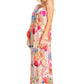 Sakkas Dora Women's One Shoulder Short Sleeve Casual Elegant Maxi Dress with Print