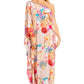 Sakkas Dora Women's One Shoulder Short Sleeve Casual Elegant Maxi Dress with Print