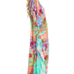 Sakkas Dora Women's One Shoulder Short Sleeve Casual Elegant Maxi Dress with Print
