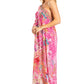 Sakkas Dora Women's One Shoulder Short Sleeve Casual Elegant Maxi Dress with Print