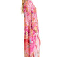 Sakkas Dora Women's One Shoulder Short Sleeve Casual Elegant Maxi Dress with Print