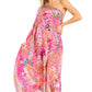 Sakkas Dora Women's One Shoulder Short Sleeve Casual Elegant Maxi Dress with Print