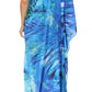 Sakkas Dora Women's One Shoulder Short Sleeve Casual Elegant Maxi Dress with Print