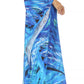 Sakkas Dora Women's One Shoulder Short Sleeve Casual Elegant Maxi Dress with Print