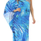 Sakkas Dora Women's One Shoulder Short Sleeve Casual Elegant Maxi Dress with Print