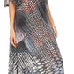 Sakkas Dora Women's One Shoulder Short Sleeve Casual Elegant Maxi Dress with Print