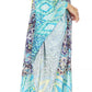 Sakkas Dora Women's One Shoulder Short Sleeve Casual Elegant Maxi Dress with Print