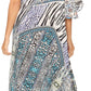 Sakkas Dora Women's One Shoulder Short Sleeve Casual Elegant Maxi Dress with Print