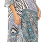 Sakkas Dora Women's One Shoulder Short Sleeve Casual Elegant Maxi Dress with Print