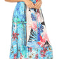 Sakkas Tara Women's Long Maxi Boho Off Shoulder Summer Casual Dress Floral Print