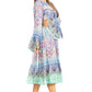 Sakkas Womens Ruffled Sleeves Scoop Neck Summer Short Tiered Dress/Loungewear