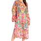 Sakkas Womens Ruffled Sleeves Scoop Neck Summer Short Tiered Dress/Loungewear
