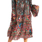 Sakkas Womens Ruffled Sleeves Scoop Neck Summer Short Tiered Dress/Loungewear