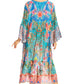 Sakkas Womens 3/4 Ruffled Sleeves Henley Neck Summer Short Flowy Dress/Beachwear