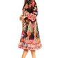 Sakkas Womens 3/4 Sleeves Button Down Spring/Summer Short Shirt Dress/Cover-up
