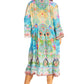 Sakkas Womens 3/4 Sleeves Button Down Spring/Summer Short Shirt Dress/Cover-up