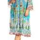 Sakkas Womens 3/4 Sleeves Button Down Spring/Summer Short Shirt Dress/Cover-up