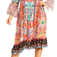 Sakkas Womens 3/4 Sleeves Button Down Spring/Summer Short Shirt Dress/Cover-up