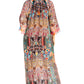 Sakkas Womens Henley Neck Elbow Sleeves Long A-Line Summer dress with pockets
