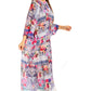 Sakkas Womens Henley Neck Elbow Sleeves Long A-Line Summer dress with pockets
