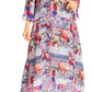 Sakkas Womens Henley Neck Elbow Sleeves Long A-Line Summer dress with pockets