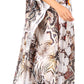 Sakkas Yeni Women's Short Sleeve V-neck Summer Floral Long Caftan Dress Cover-up