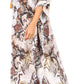 Sakkas Yeni Women's Short Sleeve V-neck Summer Floral Long Caftan Dress Cover-up