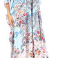 Sakkas Yeni Women's Short Sleeve V-neck Summer Floral Long Caftan Dress Cover-up
