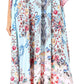 Sakkas Yeni Women's Short Sleeve V-neck Summer Floral Long Caftan Dress Cover-up