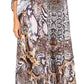 Sakkas Yeni Women's Short Sleeve V-neck Summer Floral Long Caftan Dress Cover-up