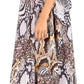 Sakkas Yeni Women's Short Sleeve V-neck Summer Floral Long Caftan Dress Cover-up