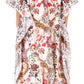 Sakkas Yeni Women's Short Sleeve V-neck Summer Floral Long Caftan Dress Cover-up