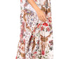 Sakkas Yeni Women's Short Sleeve V-neck Summer Floral Long Caftan Dress Cover-up