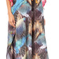 Sakkas Yeni Women's Short Sleeve V-neck Summer Floral Long Caftan Dress Cover-up