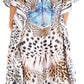 Sakkas Yeni Women's Short Sleeve V-neck Summer Floral Long Caftan Dress Cover-up
