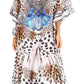 Sakkas Yeni Women's Short Sleeve V-neck Summer Floral Long Caftan Dress Cover-up