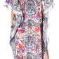 Sakkas Yeni Women's Short Sleeve V-neck Summer Floral Long Caftan Dress Cover-up