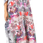 Sakkas Yeni Women's Short Sleeve V-neck Summer Floral Long Caftan Dress Cover-up
